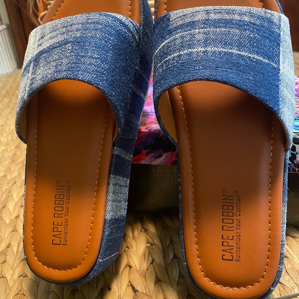 Cape Robin Denim platforms.